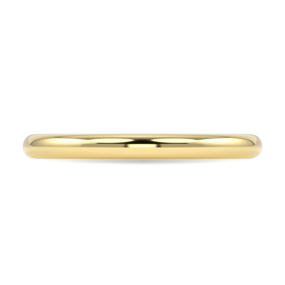 Blacklock Cove 2mm wedding band in 18ct Yellow Gold — detail view