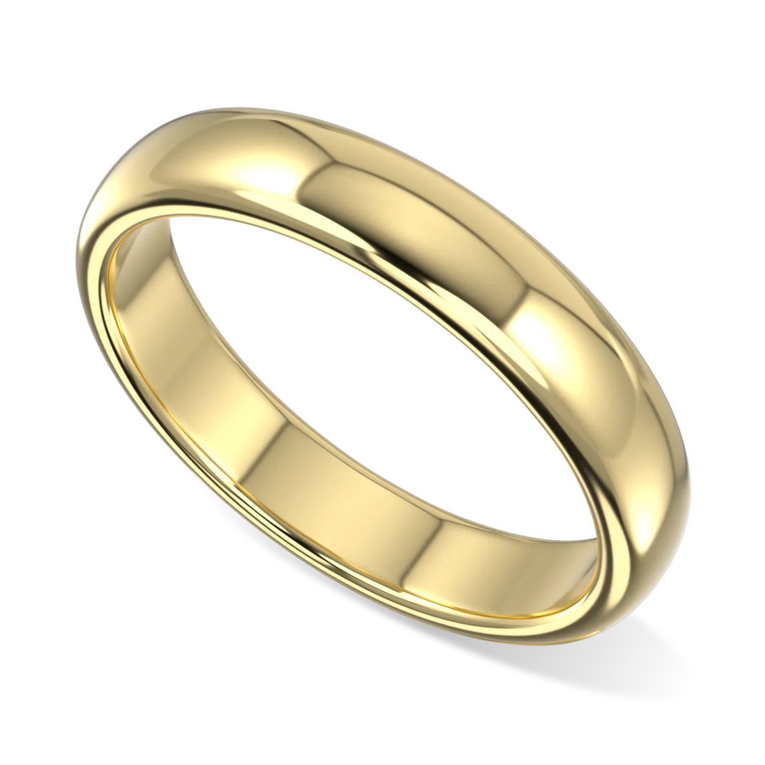 Blacklock Cove 4mm wedding band in Yellow Gold