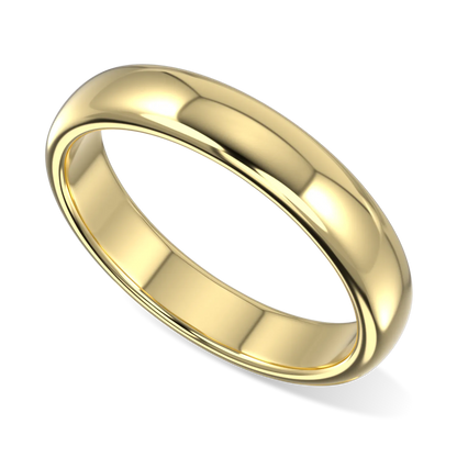 Blacklock Cove 4mm wedding band in Yellow Gold