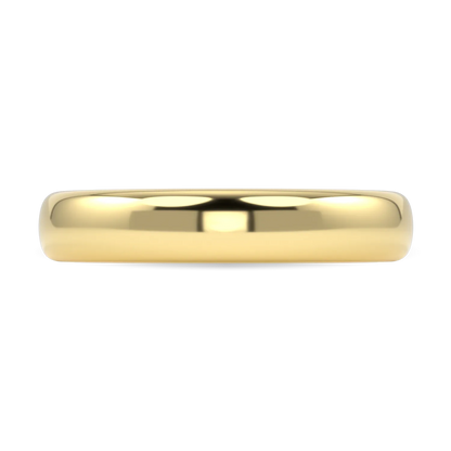 Cove collection 4mm wedding band set in 18ct Yellow Gold, Blacklock Jewellery — detail view