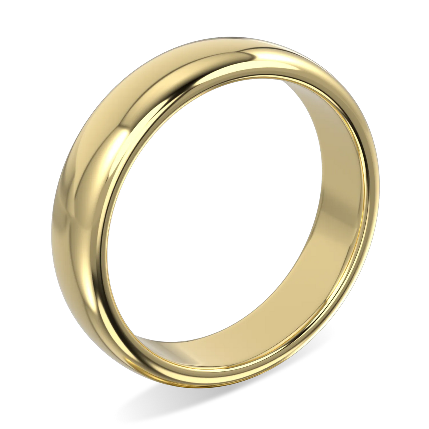 Gents 18ct Yellow Gold 5mm Wedding Band by Blacklock Jewellery, Cove collection — alternate angle