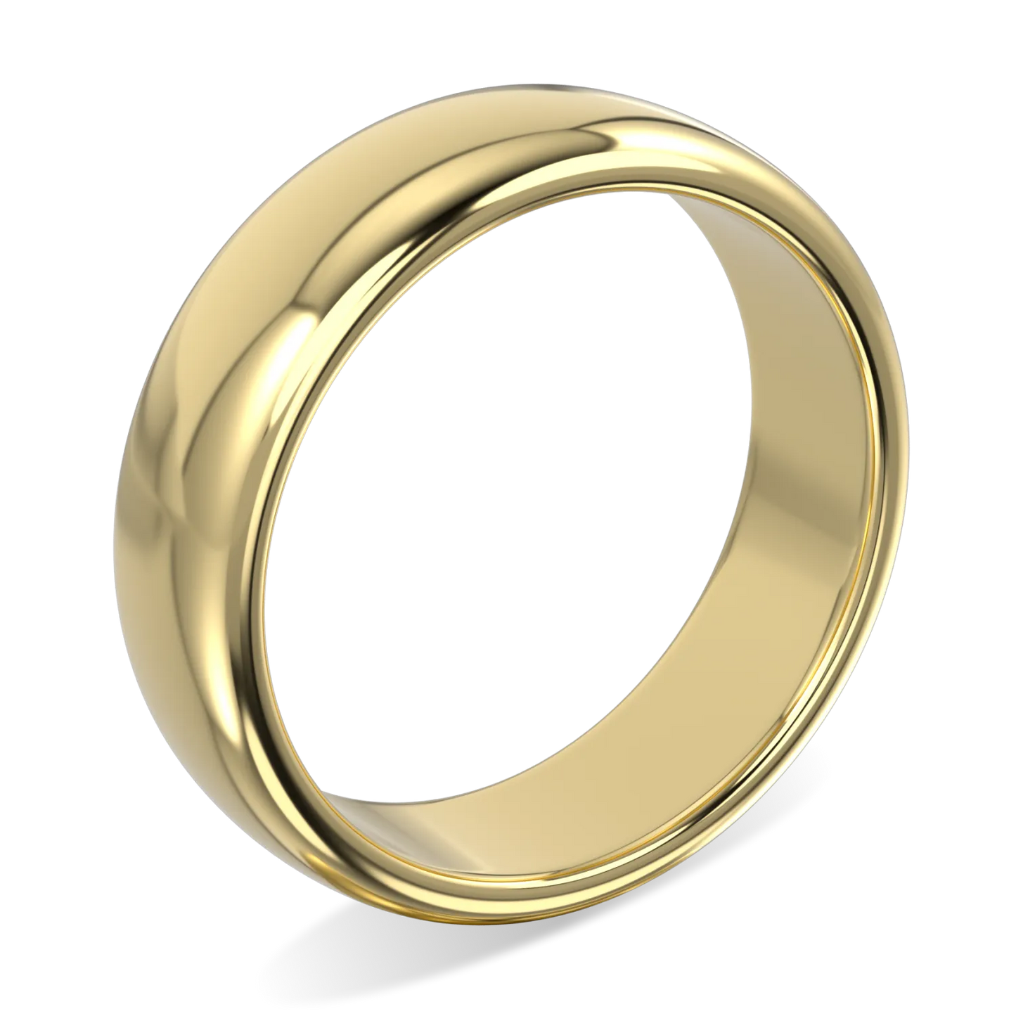 Cove collection 6mm wedding band set in 18ct Yellow Gold, Blacklock Jewellery — alternate view