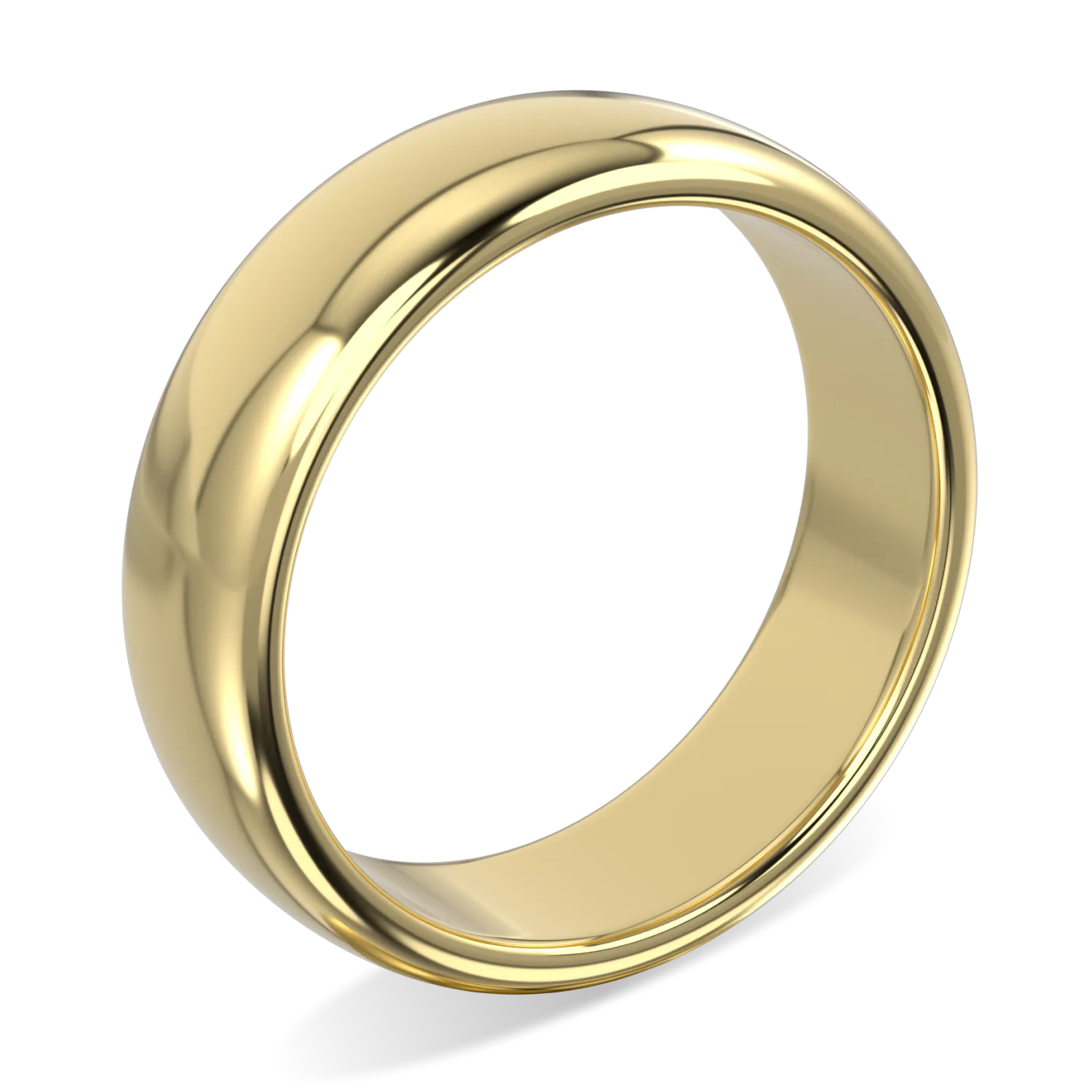 Cove collection 6mm wedding band set in 18ct Yellow Gold, Blacklock Jewellery — alternate view
