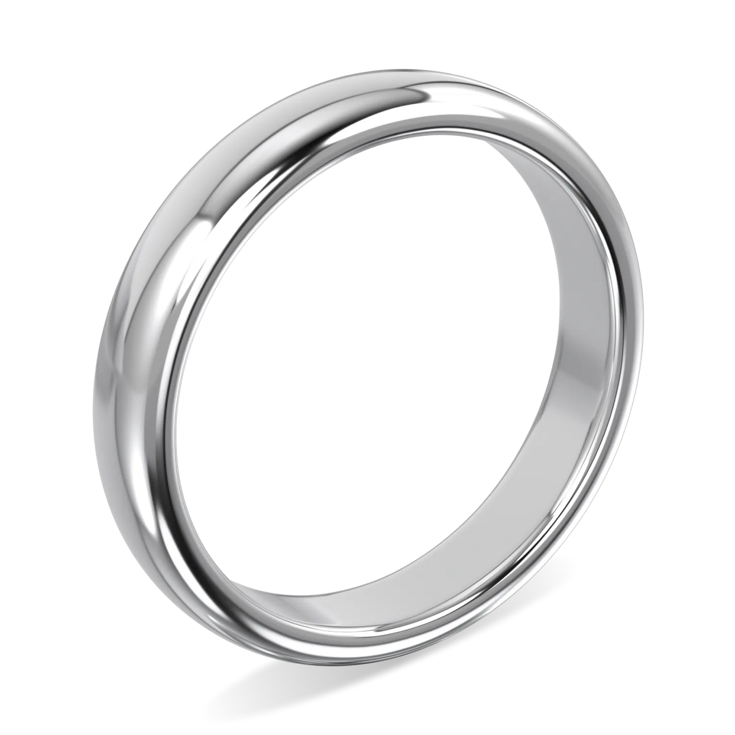 Blacklock Cove 4mm wedding band in Platinum — side view