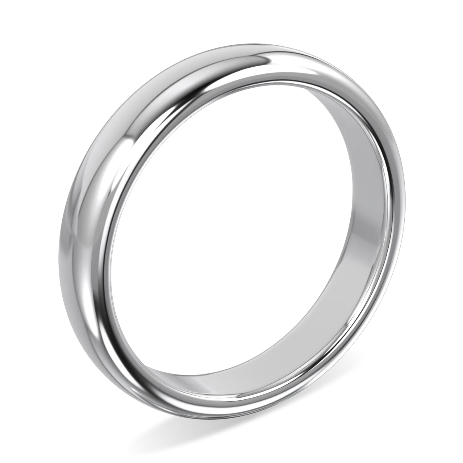 Blacklock Cove 4mm wedding band in Platinum — side view