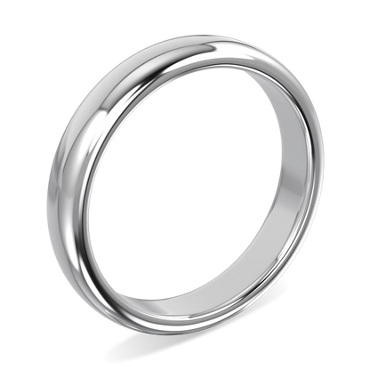 Blacklock Cove 4mm wedding band in Platinum — side view