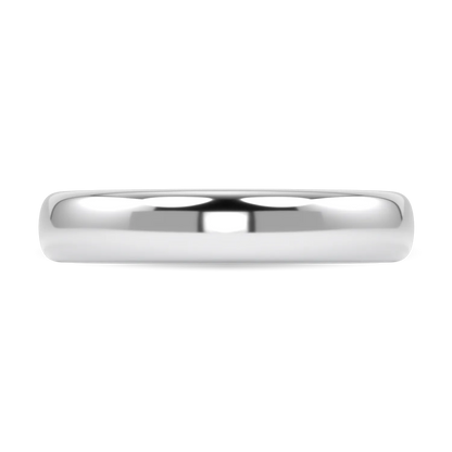 4mm Platinum wedding band from Blacklock's Cove collection — detail view