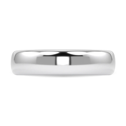 Gents Platinum 5mm Wedding Band by Blacklock Jewellery, Cove collection — close-up