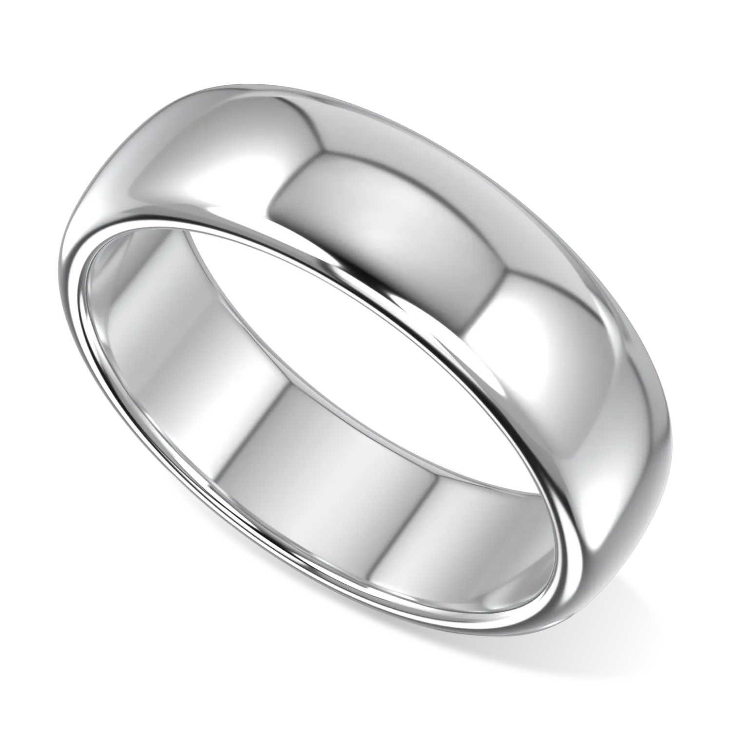 Blacklock Cove 6mm wedding band in Platinum — worn view