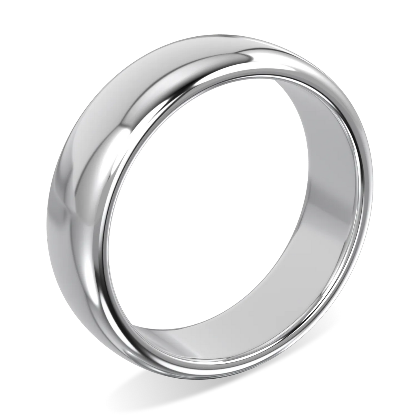 6mm Platinum wedding band from Blacklock's Cove collection — alternate angle