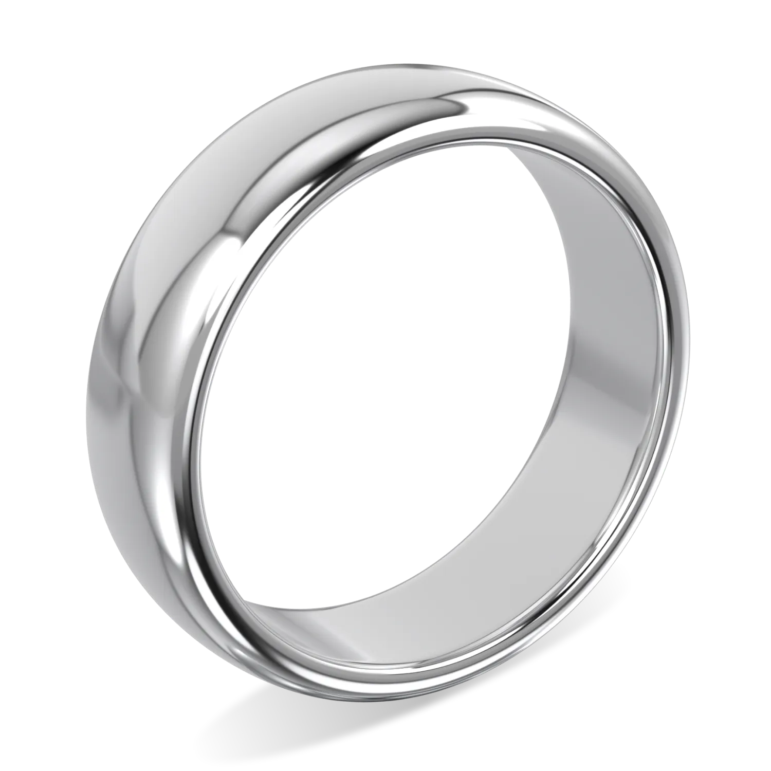 6mm Platinum wedding band from Blacklock's Cove collection — alternate angle