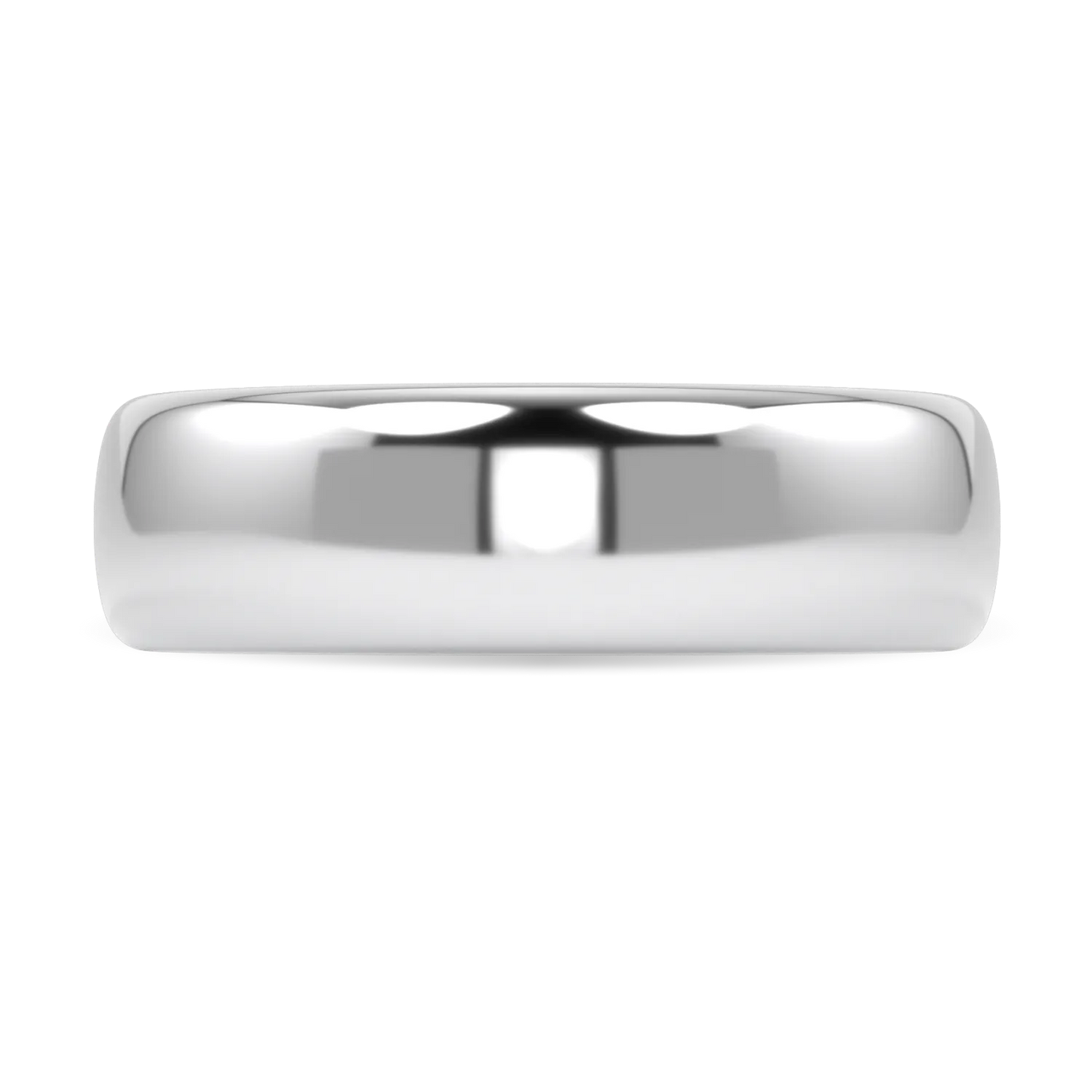 Cove collection 6mm wedding band in Platinum, Blacklock Jewellery — close up