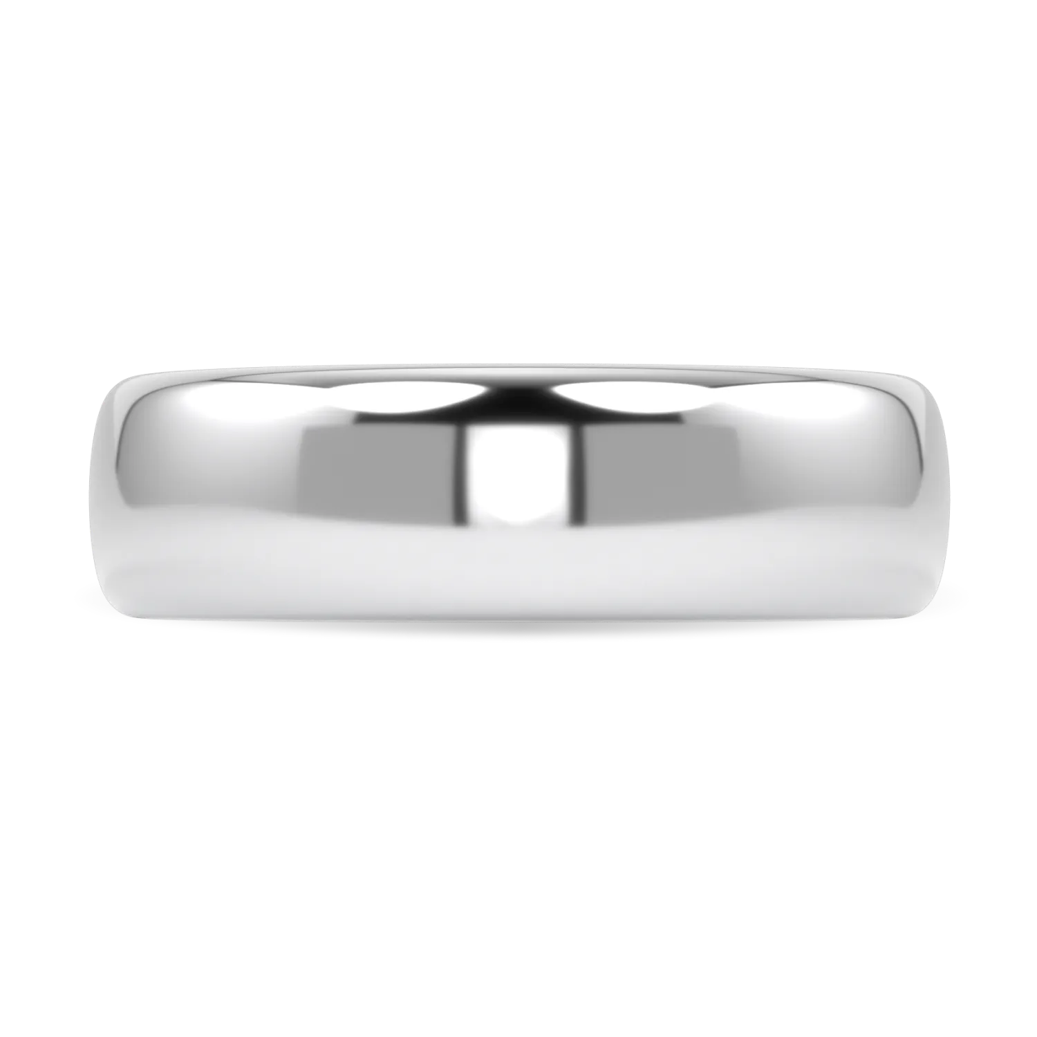 Cove collection 6mm wedding band in Platinum, Blacklock Jewellery — close up