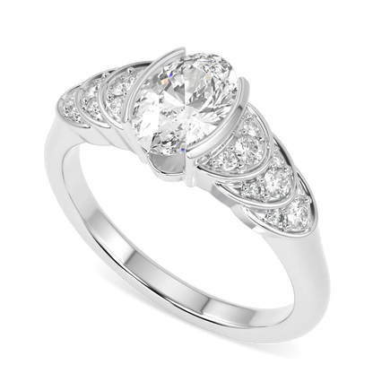 Platinum Oval Cut Diamond Engagement Ring 0.70cts by Blacklock Jewellery, Cove collection