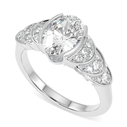 Platinum 1.00cts Oval Diamond engagement ring from Blacklock's Cove collection