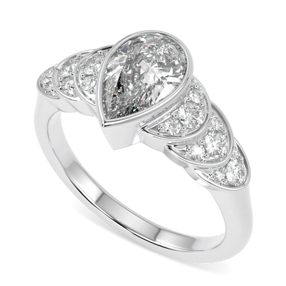 Platinum Pear Shaped Diamond Engagement Ring 1.00cts by Blacklock Jewellery, Cove collection