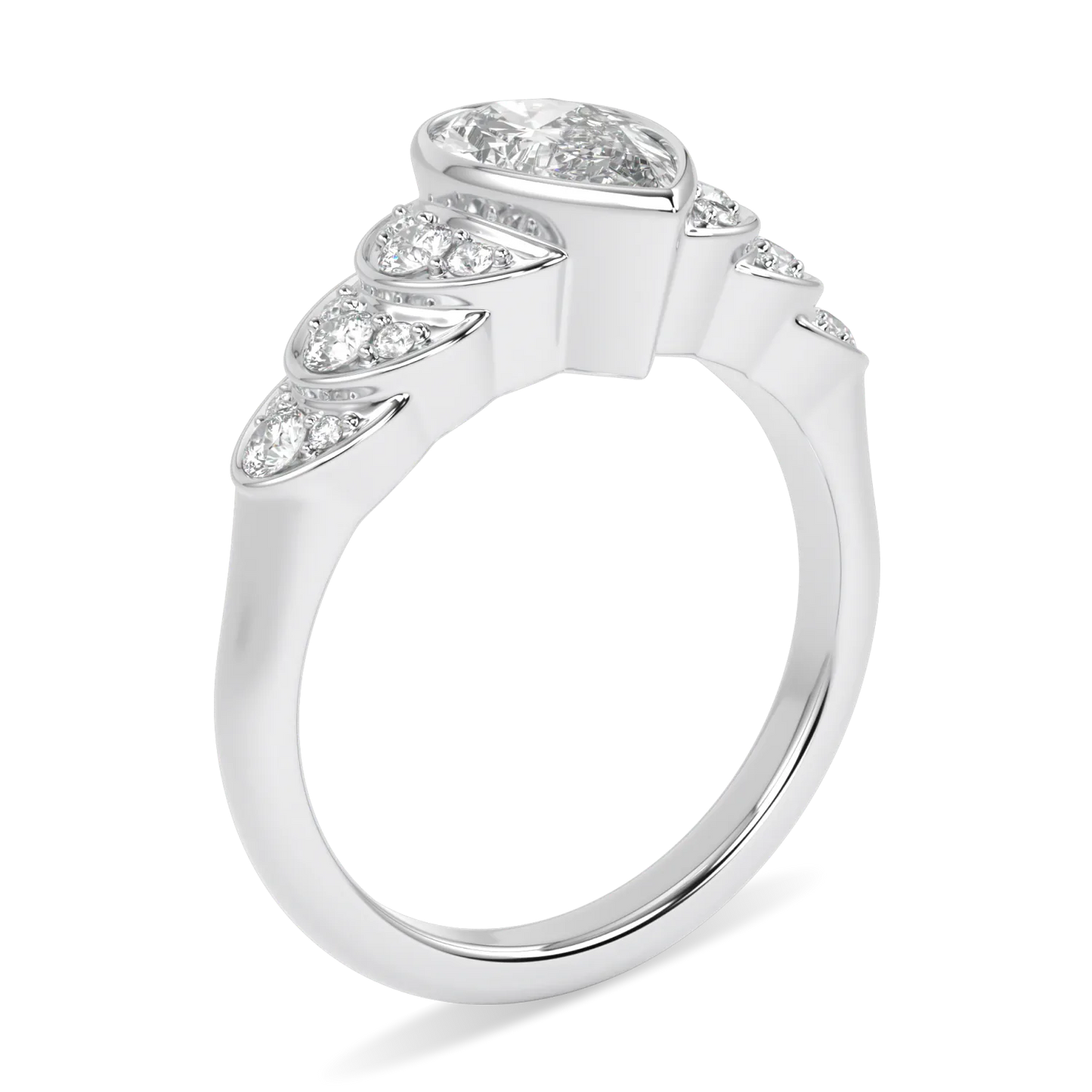 1.00cts Platinum Diamond engagement ring from Blacklock's Cove collection — detail view