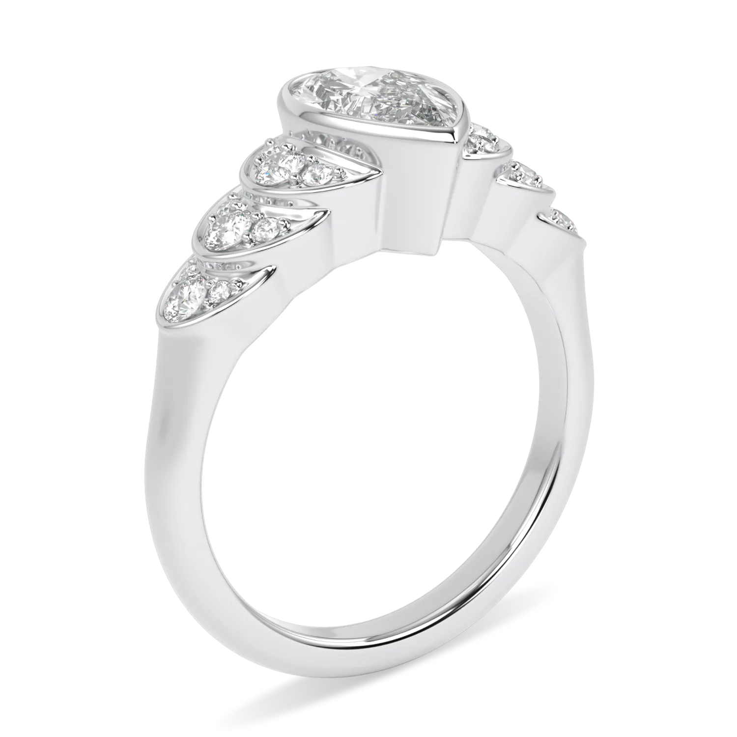 1.00cts Platinum Diamond engagement ring from Blacklock's Cove collection — detail view