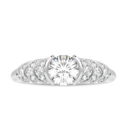 Cove collection 0.50cts diamond engagement ring set in Platinum, Blacklock Jewellery — side view