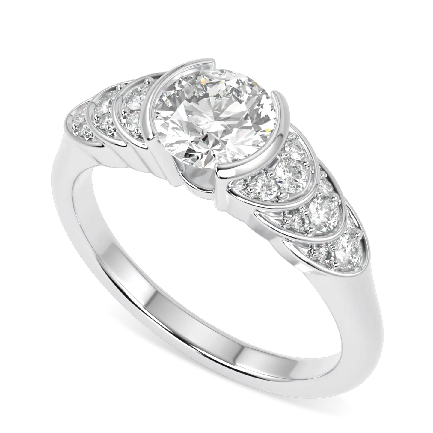 Blacklock Cove collection 0.70cts diamond engagement ring in Platinum