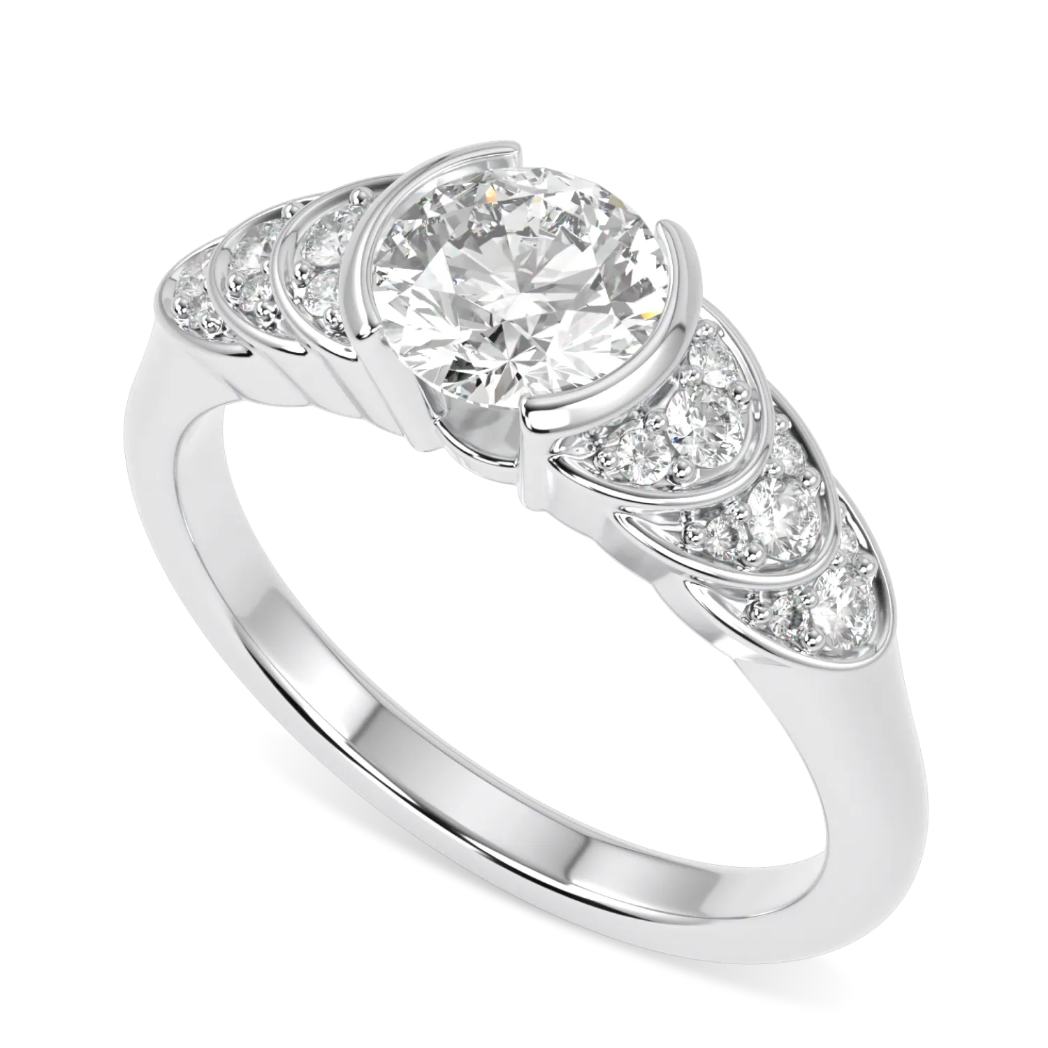 Blacklock Cove collection 0.70cts diamond engagement ring in Platinum