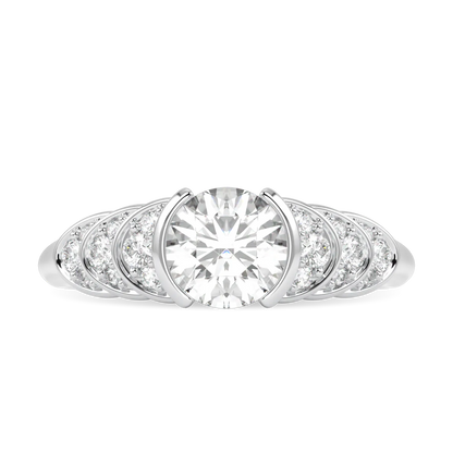 Platinum 0.70cts Diamond engagement ring from Blacklock's Cove collection — side view