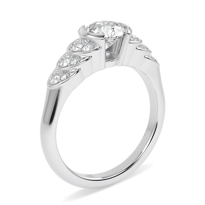 Cove collection 0.70cts diamond engagement ring set in Platinum, Blacklock Jewellery — detail view
