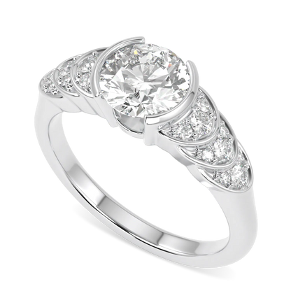 Platinum 1.00cts round brilliant cut Diamond engagement ring from Blacklock's Cove collection