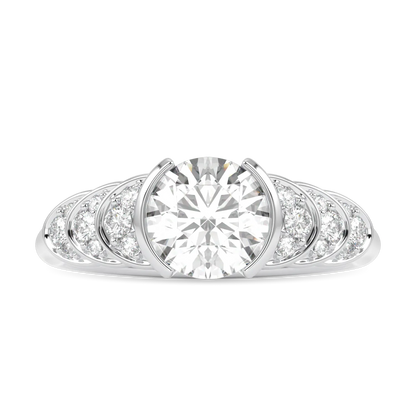 Cove collection 1.00cts diamond engagement ring set in Platinum, Blacklock Jewellery — side view