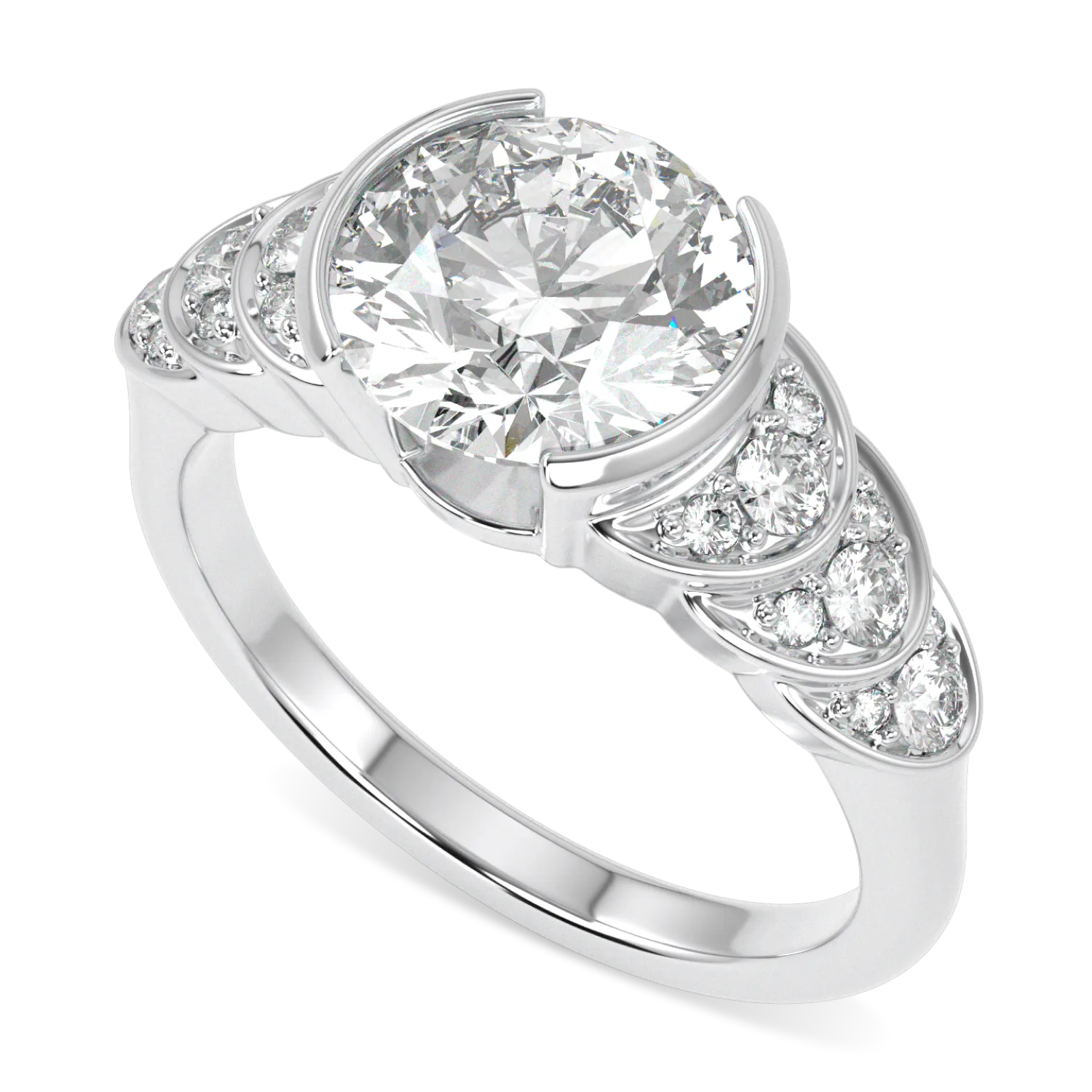 Blacklock Cove collection 2.00cts diamond engagement ring in Platinum