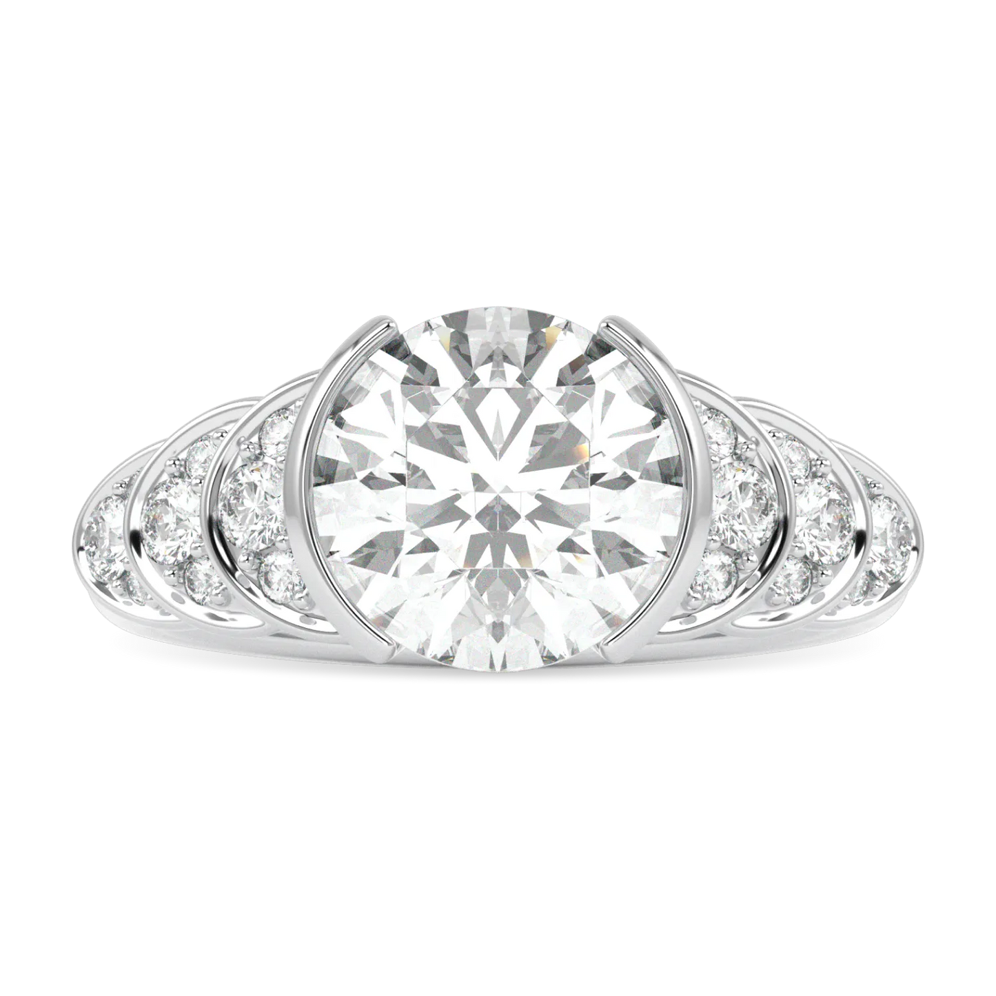 Platinum 2.00cts Diamond engagement ring from Blacklock's Cove collection — side view