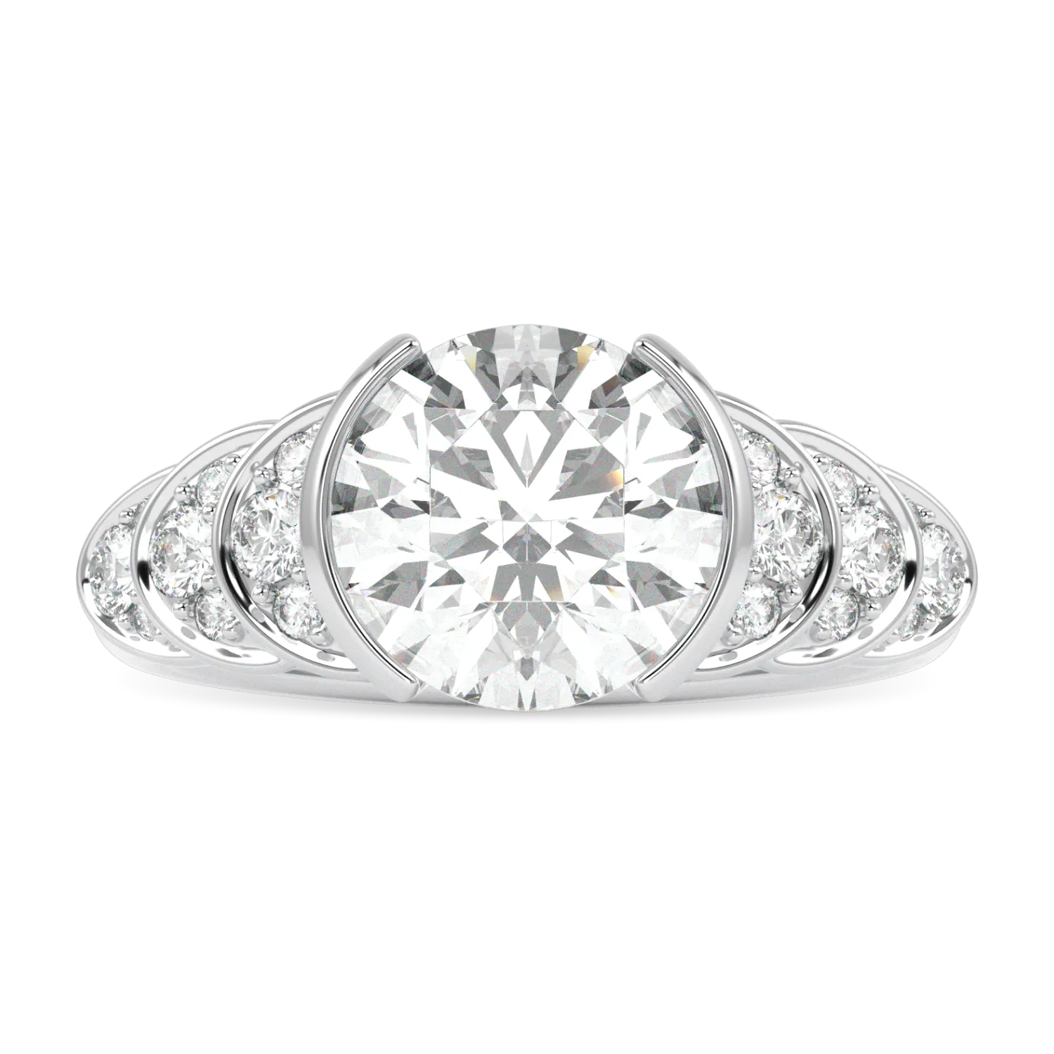 Platinum 2.00cts Diamond engagement ring from Blacklock's Cove collection — side view