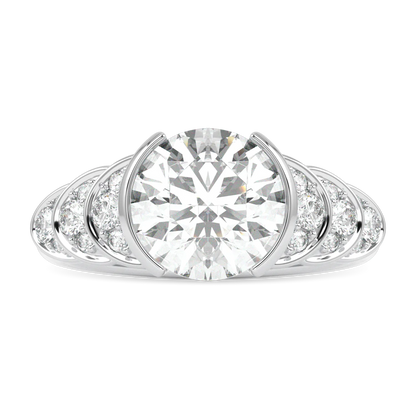 Platinum 2.00cts Diamond engagement ring from Blacklock's Cove collection — side view