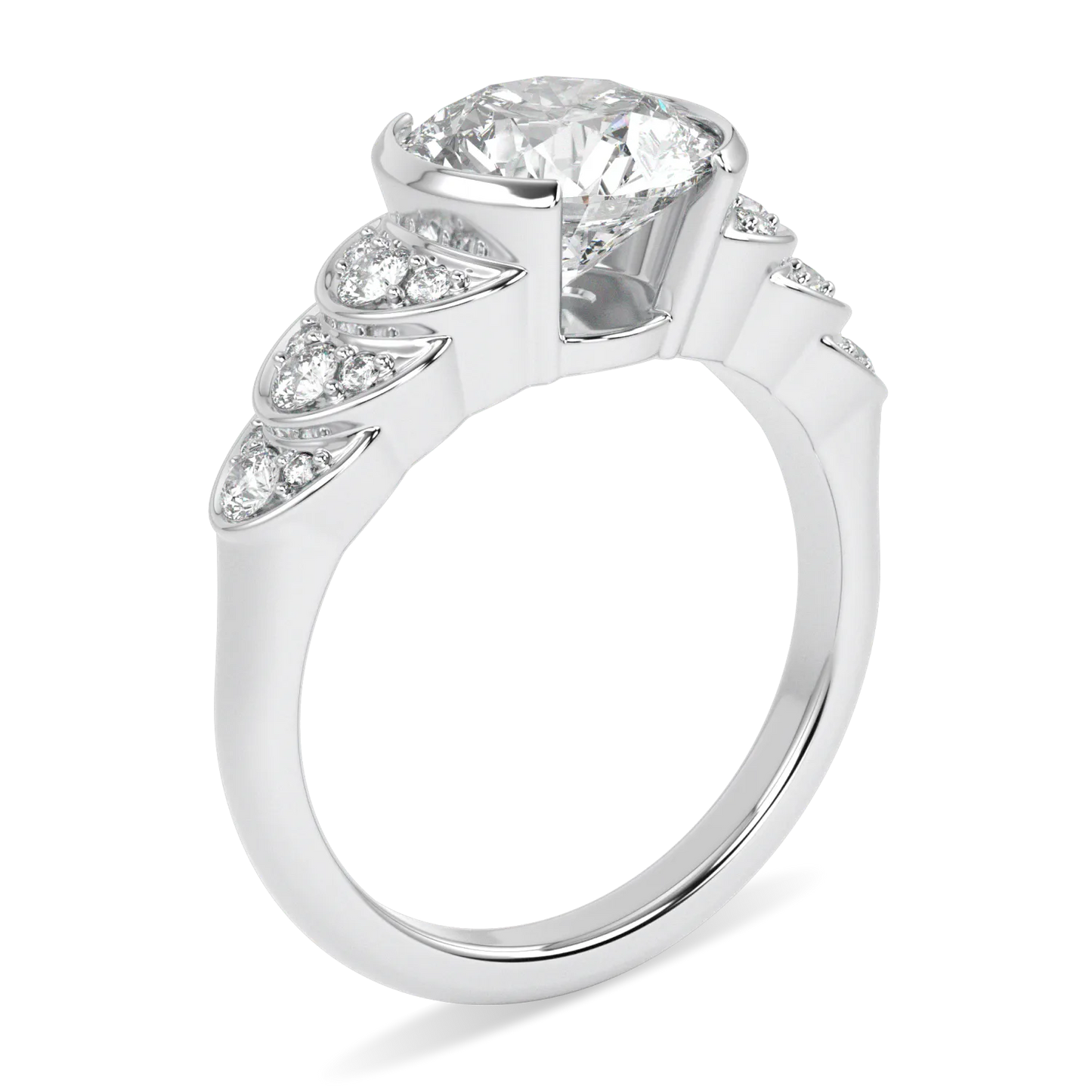 Cove collection 2.00cts diamond engagement ring set in Platinum, Blacklock Jewellery — detail view
