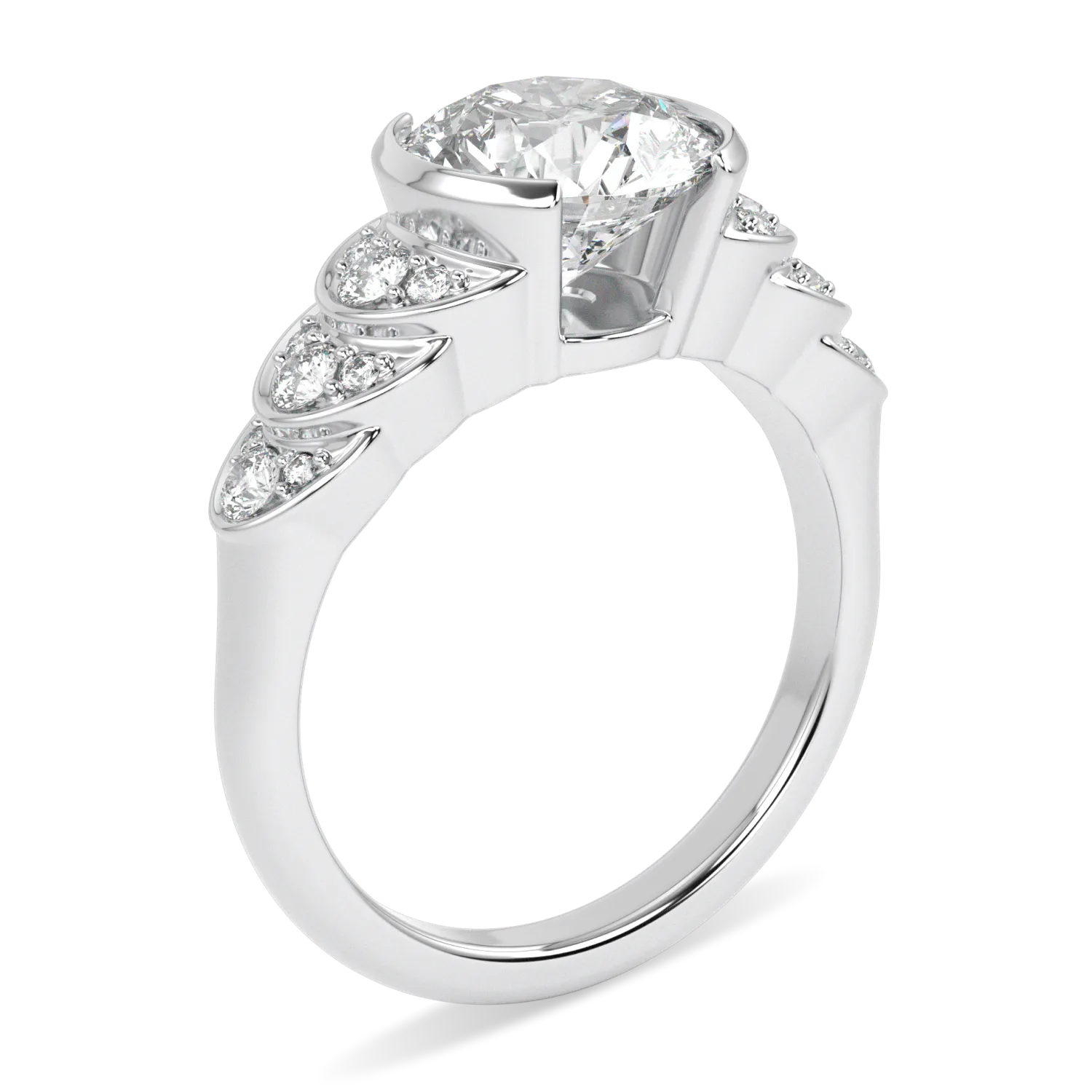Cove collection 2.00cts diamond engagement ring set in Platinum, Blacklock Jewellery — detail view