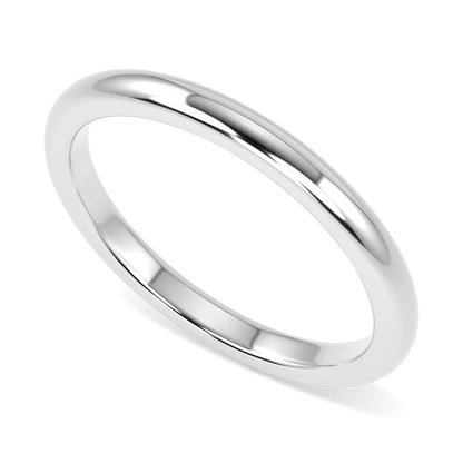 2mm Platinum wedding band from Blacklock's Cove collection