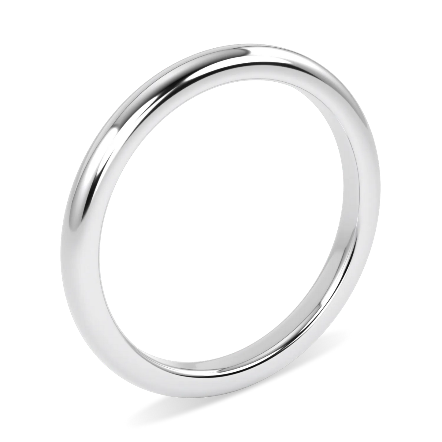 Cove collection 2mm wedding band set in Platinum, Blacklock Jewellery — side view