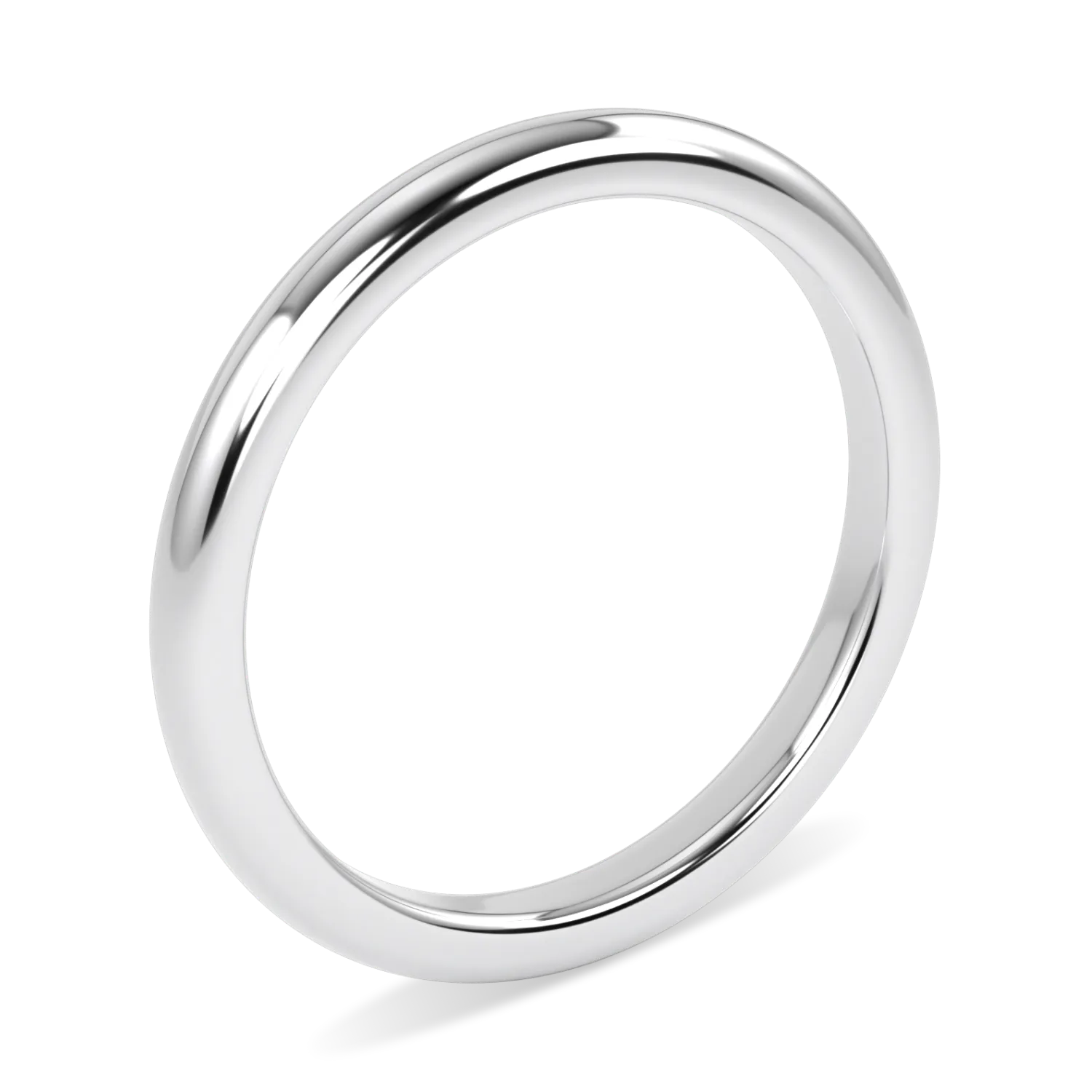 Cove collection 2mm wedding band set in Platinum, Blacklock Jewellery — side view