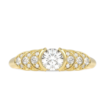 Blacklock 0.30cts Cove engagement ring in 18ct Yellow Gold with Diamond — side view