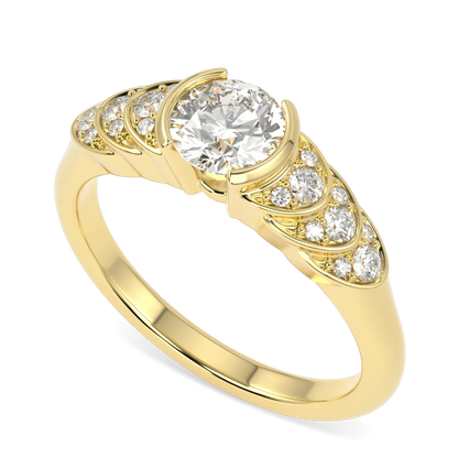 Handcrafted 18ct Yellow Gold 0.50cts diamond engagement ring by Blacklock, Cove collection