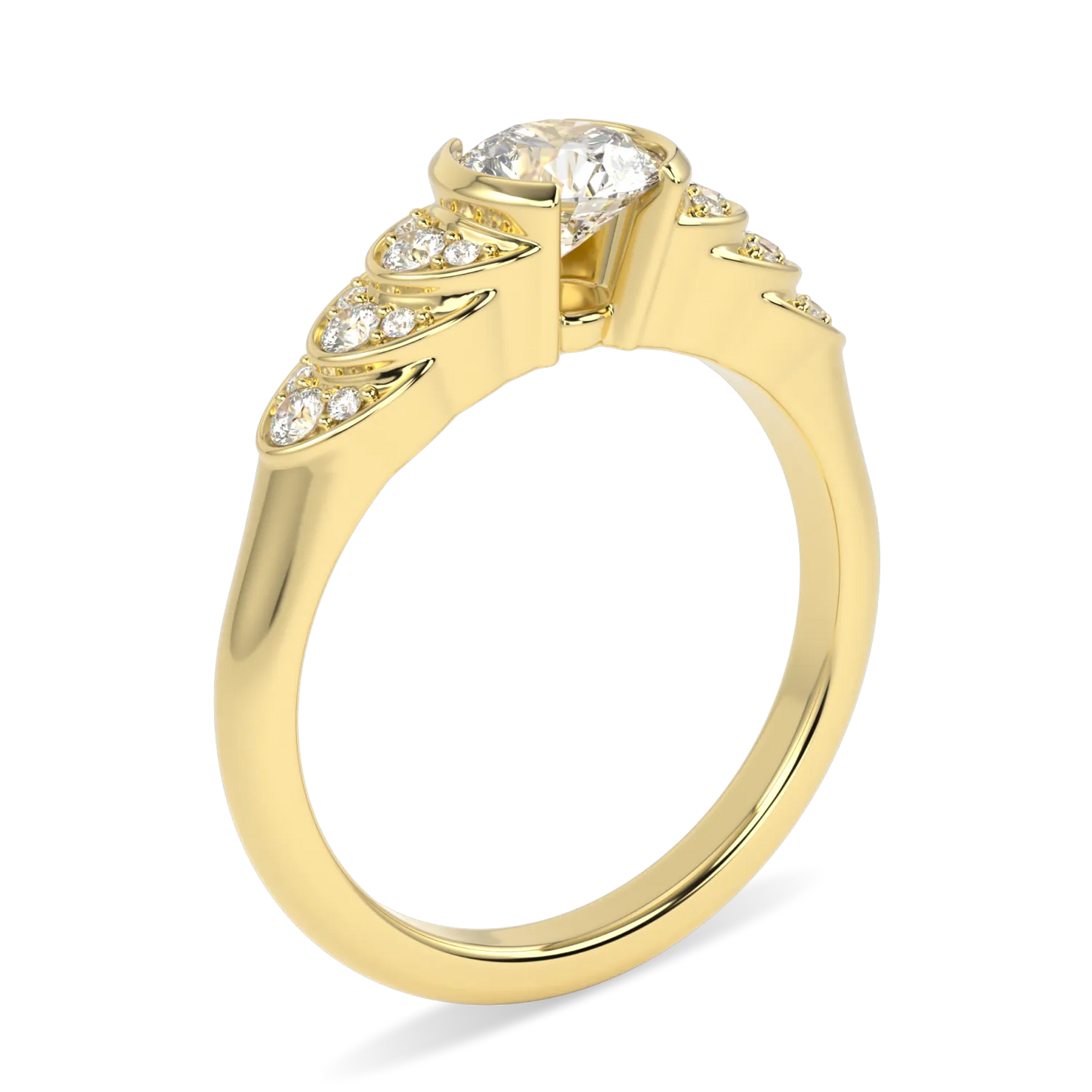 Blacklock Cove 0.50cts diamond engagement ring in 18ct Yellow Gold — detail view