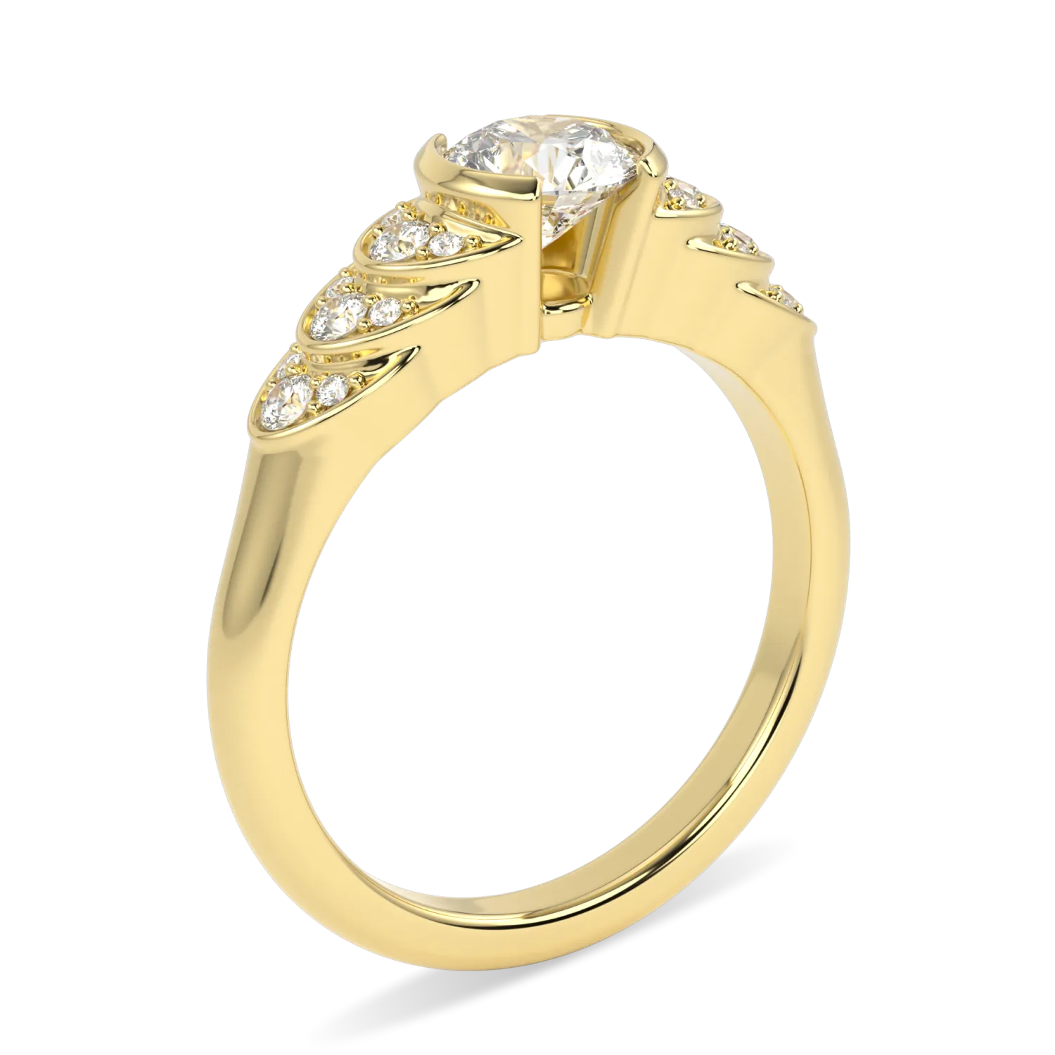 Blacklock Cove 0.50cts diamond engagement ring in 18ct Yellow Gold — detail view