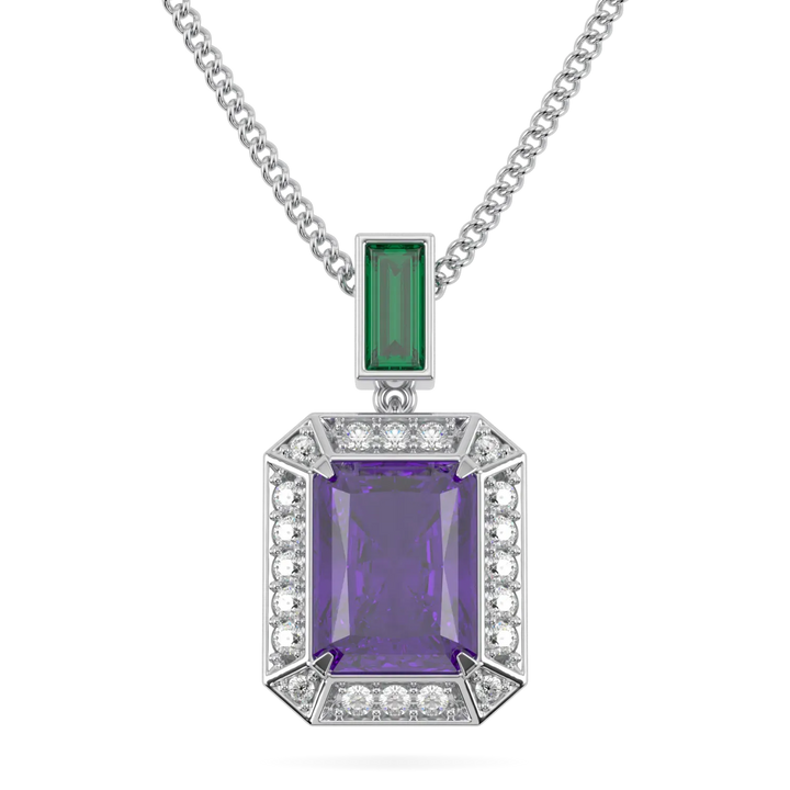 Empower Amethyst Diamond Drop Pendant