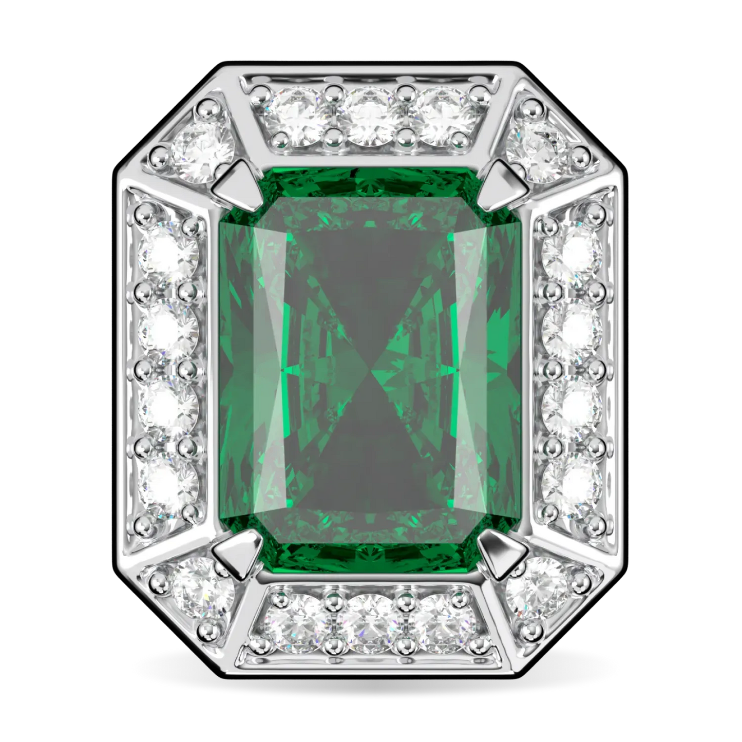 Emerald Diamond Stud Earrings by Blacklock Jewellery, Empower collection — straight on view
