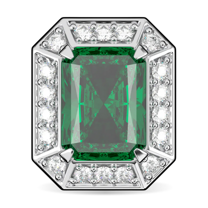 Emerald Diamond Stud Earrings by Blacklock Jewellery, Empower collection — straight on view