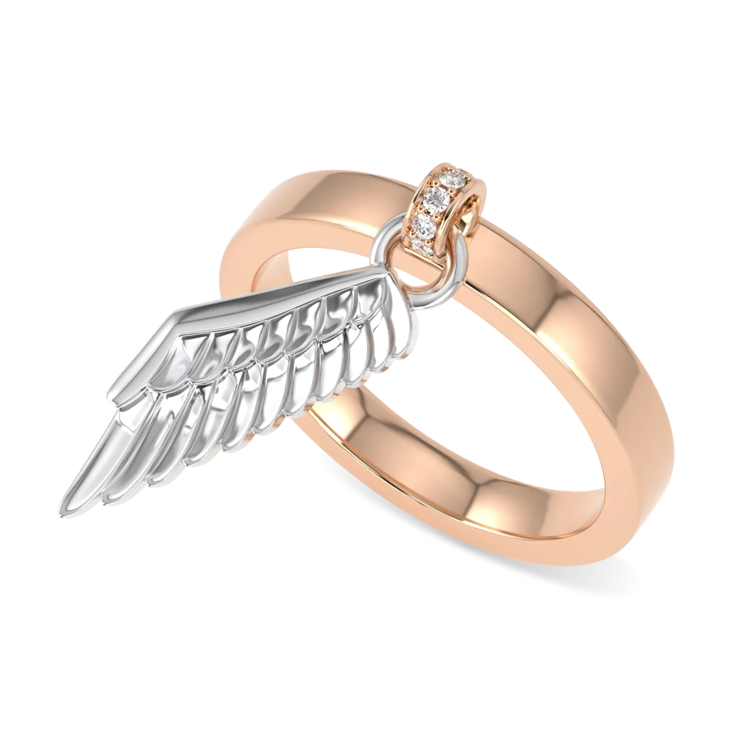 Blacklock Empower IWD23 Wing ring in Rose Gold