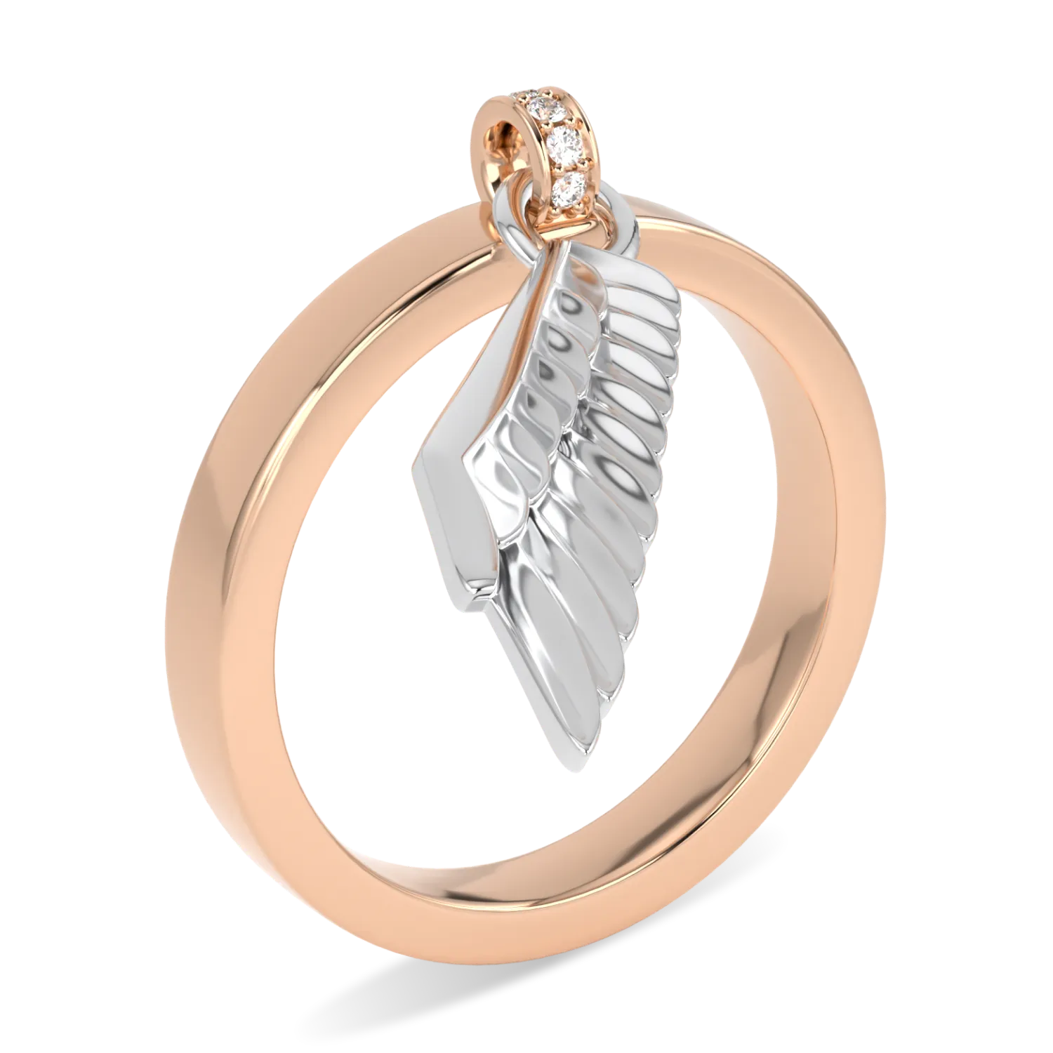 Empower IWD23 collection ring set in Rose Gold, Blacklock Jewellery — detail view