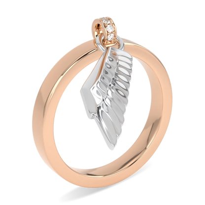 Empower IWD23 collection ring set in Rose Gold, Blacklock Jewellery — detail view