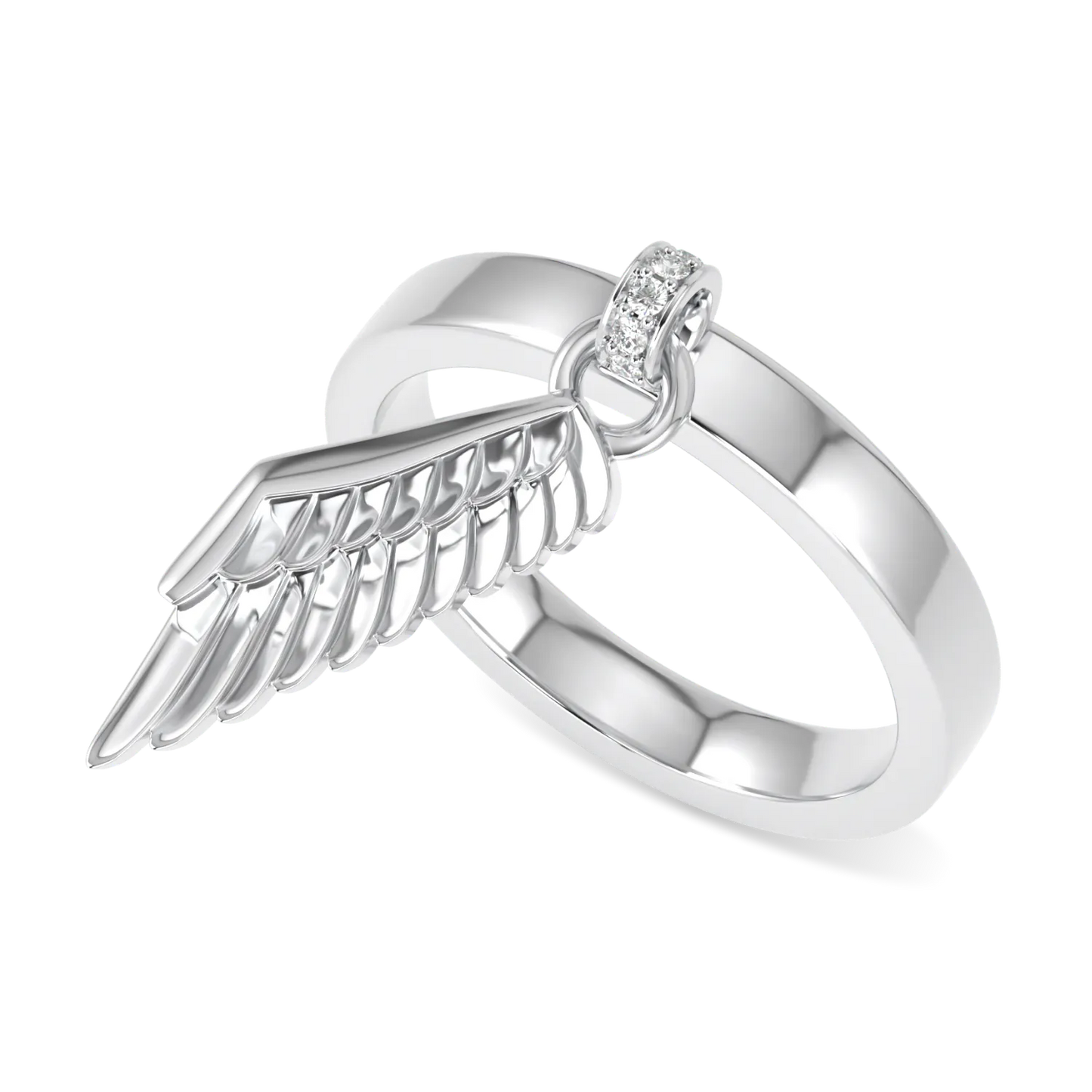 Freedom White Gold Wing Ring by Blacklock Jewellery, Empower IWD23 collection