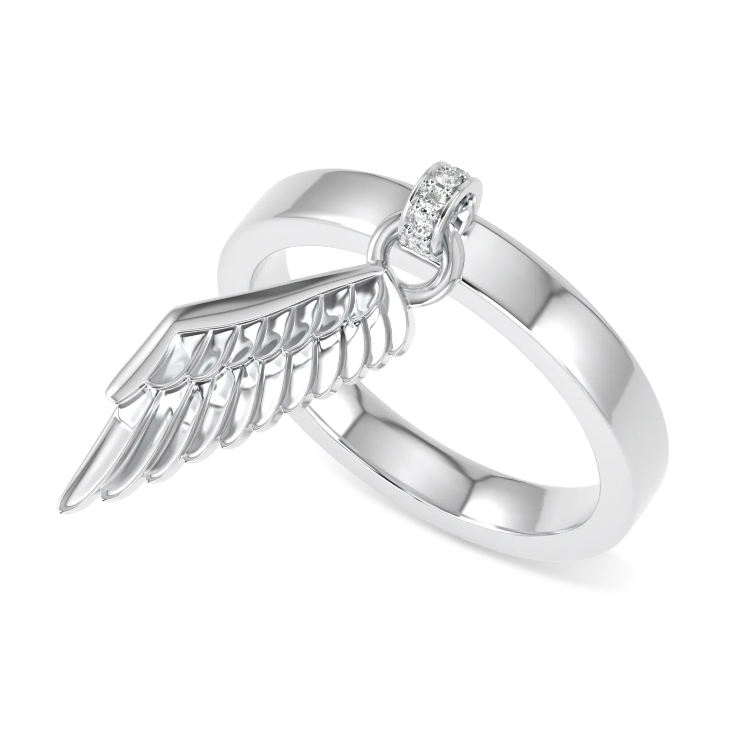 Freedom White Gold Wing Ring by Blacklock Jewellery, Empower IWD23 collection